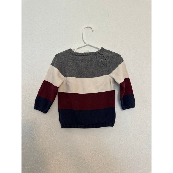 H&M 9-12 Month Knit Sweater Stripes Preppy Classic Crewneck - Picture 3 of 3